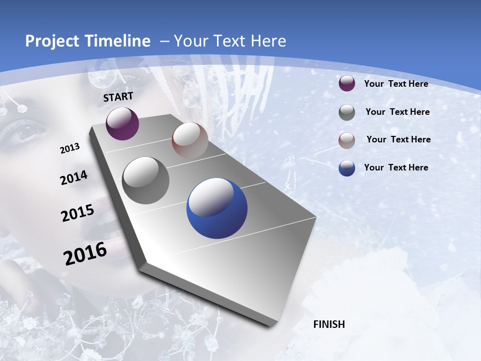Lady Winter Feather PowerPoint Template