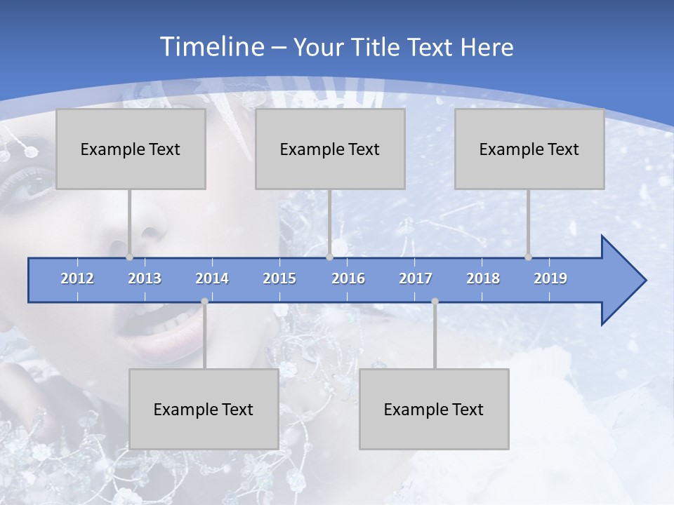 Lady Winter Feather PowerPoint Template