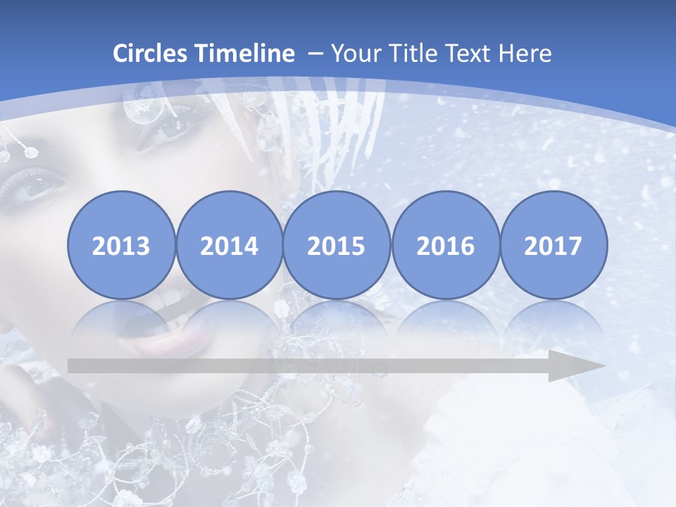 Lady Winter Feather PowerPoint Template