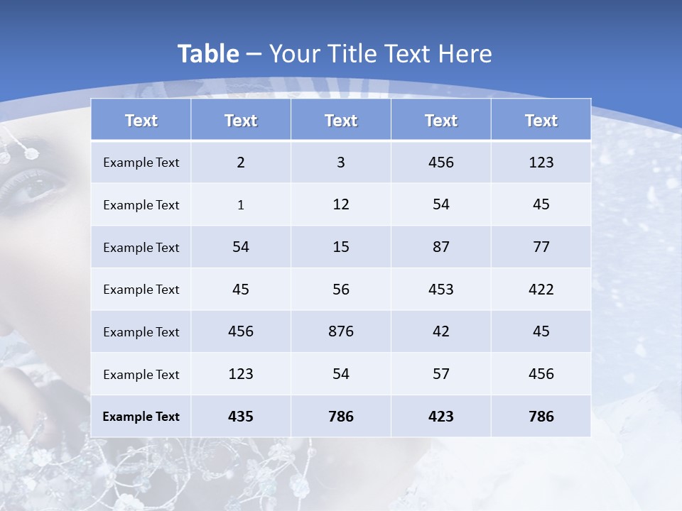 Lady Winter Feather PowerPoint Template