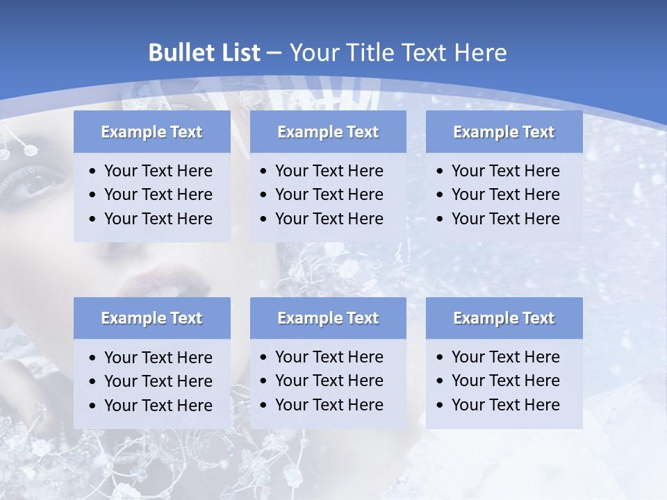 Lady Winter Feather PowerPoint Template