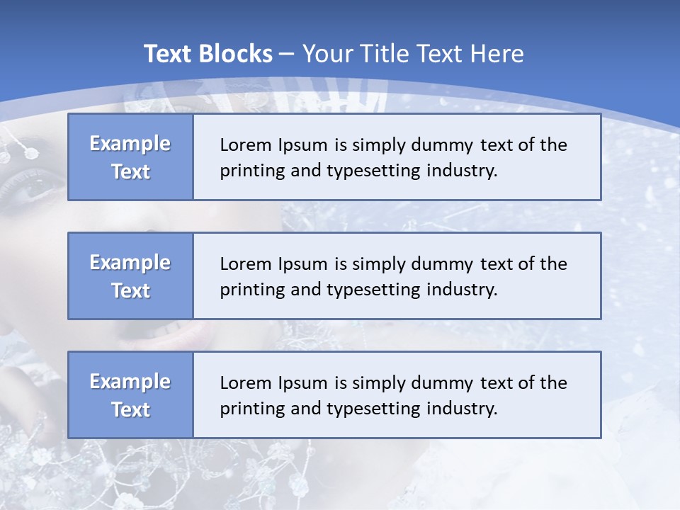 Lady Winter Feather PowerPoint Template