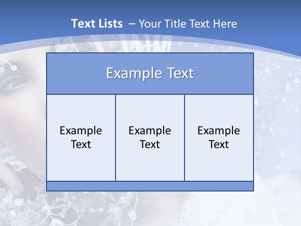 Lady Winter Feather PowerPoint Template