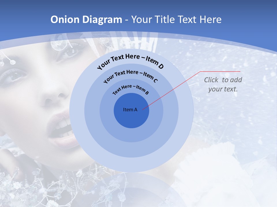 Lady Winter Feather PowerPoint Template