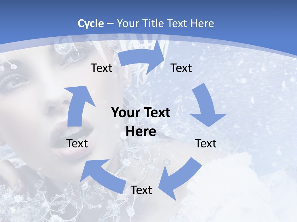 Lady Winter Feather PowerPoint Template