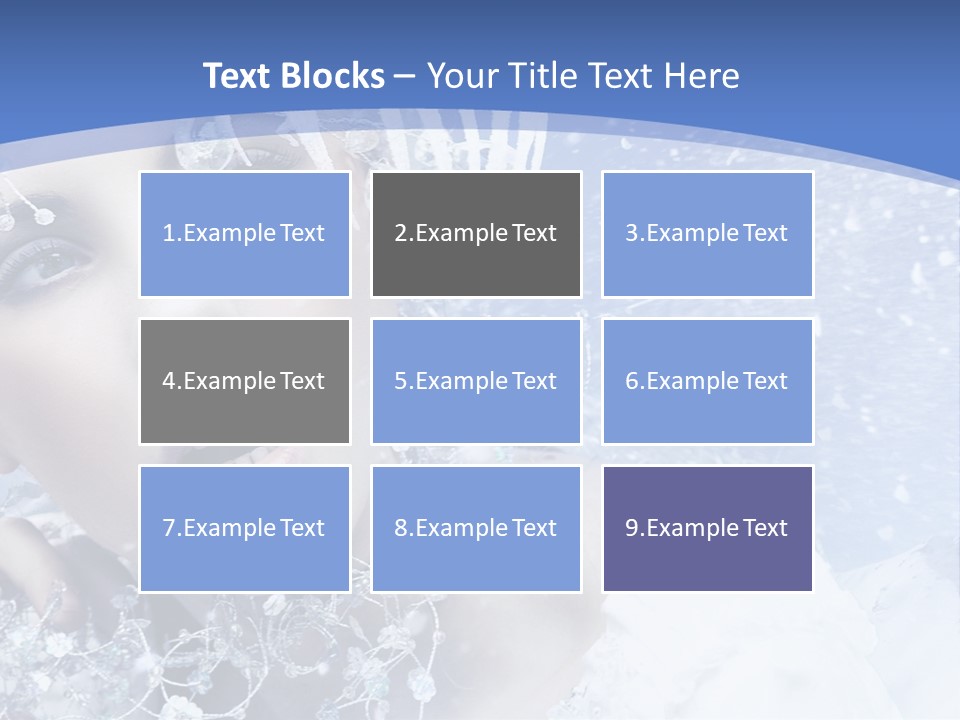 Lady Winter Feather PowerPoint Template