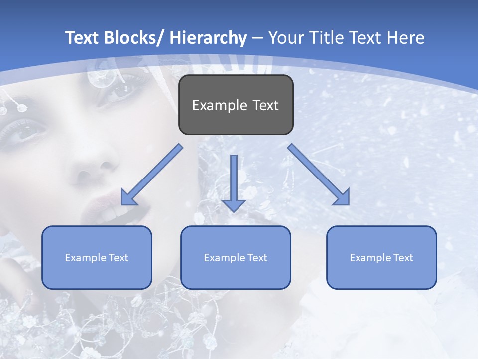 Lady Winter Feather PowerPoint Template