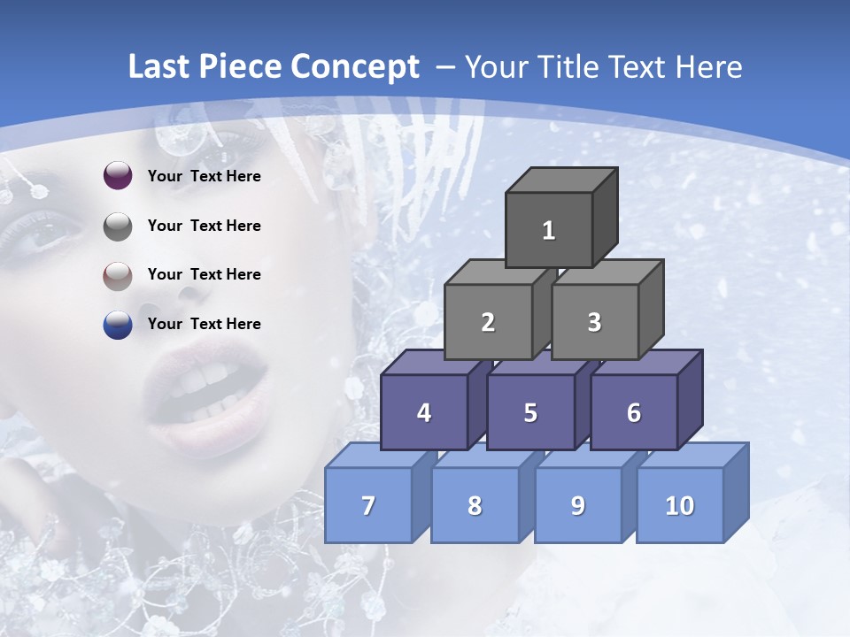 Lady Winter Feather PowerPoint Template