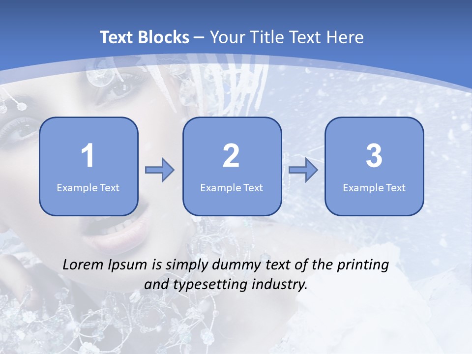 Lady Winter Feather PowerPoint Template