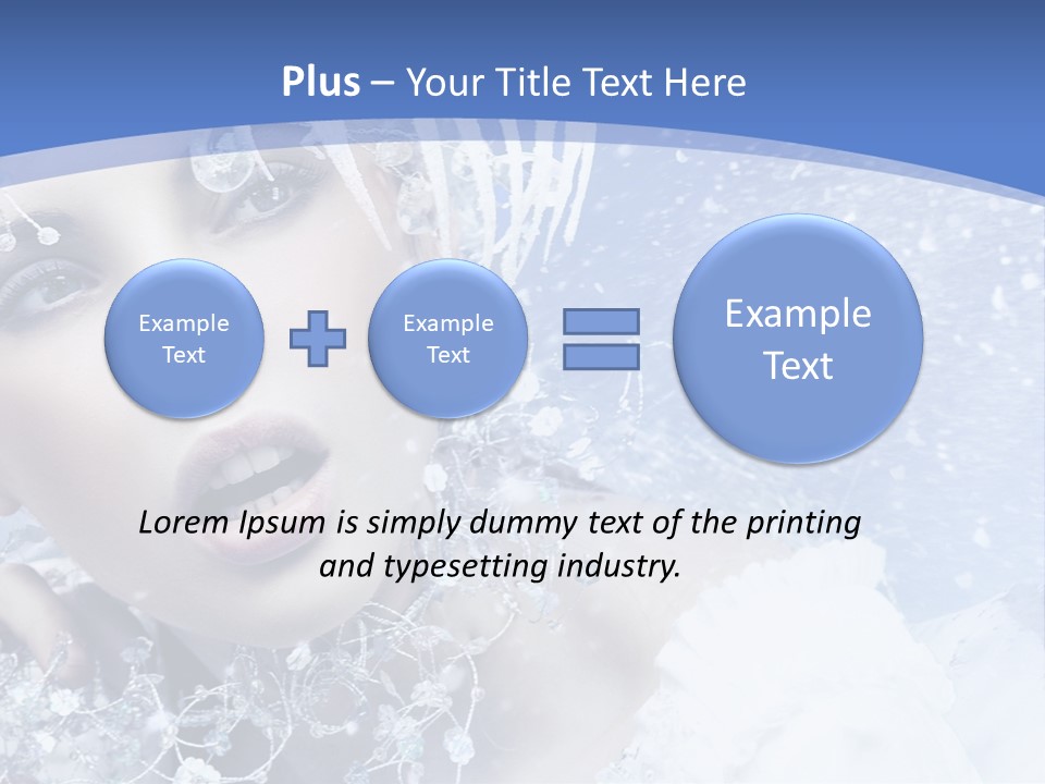 Lady Winter Feather PowerPoint Template