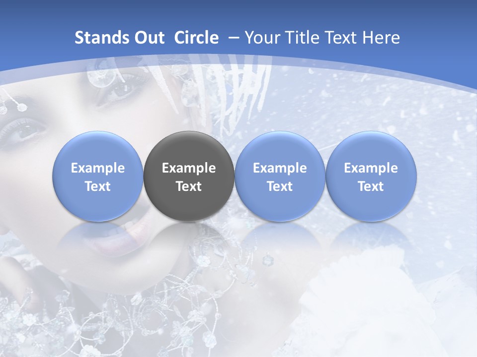 Lady Winter Feather PowerPoint Template