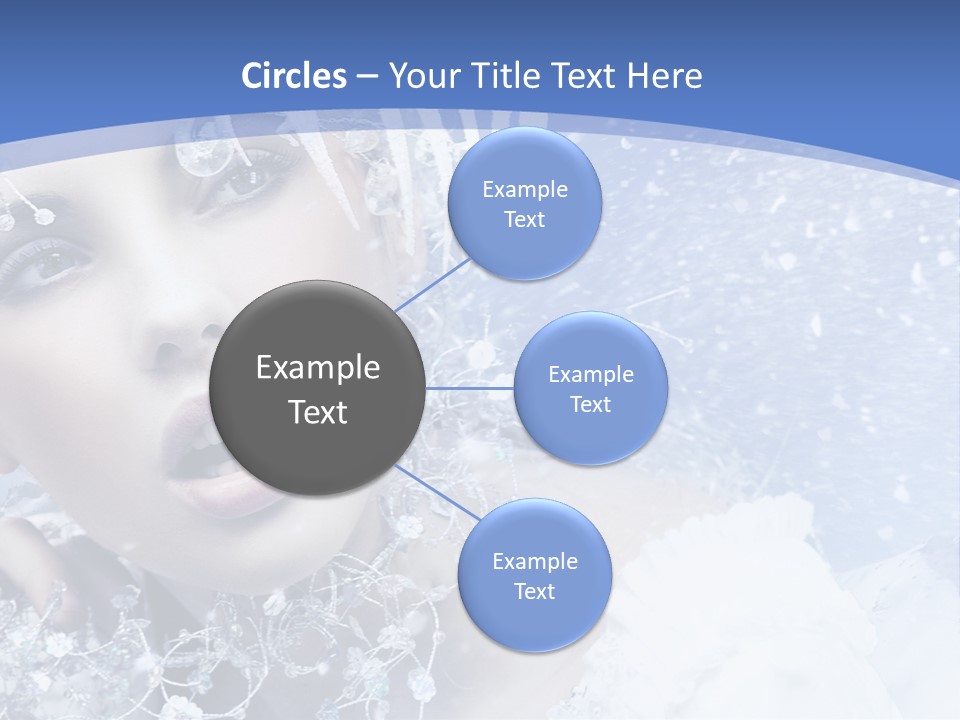 Lady Winter Feather PowerPoint Template