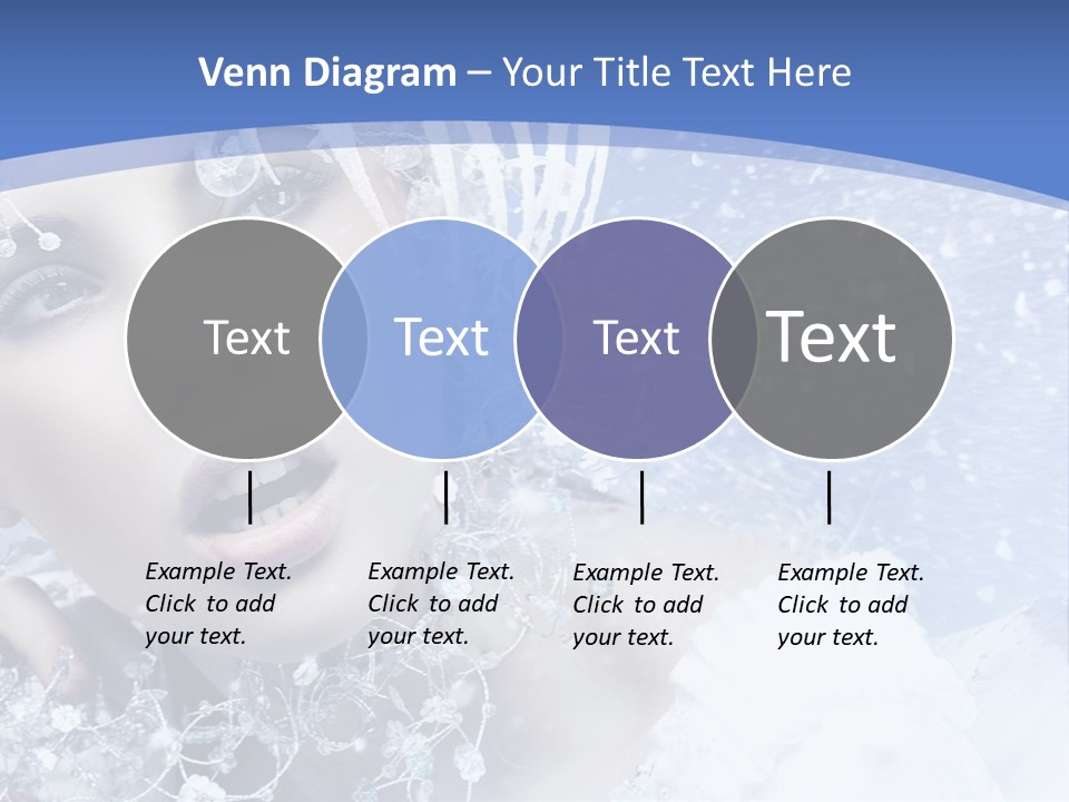 Lady Winter Feather PowerPoint Template
