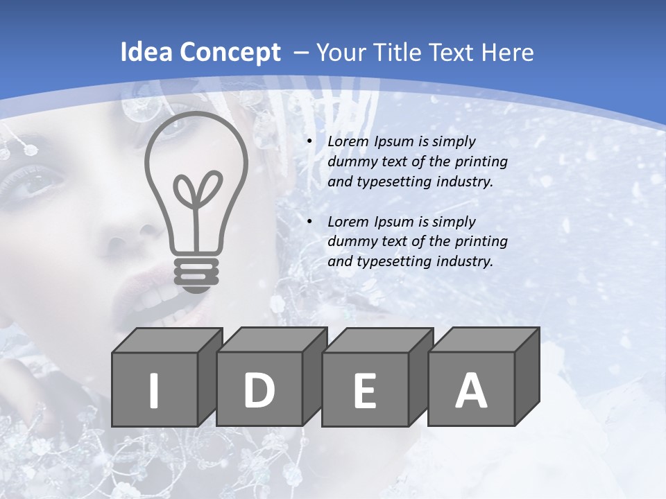 Lady Winter Feather PowerPoint Template