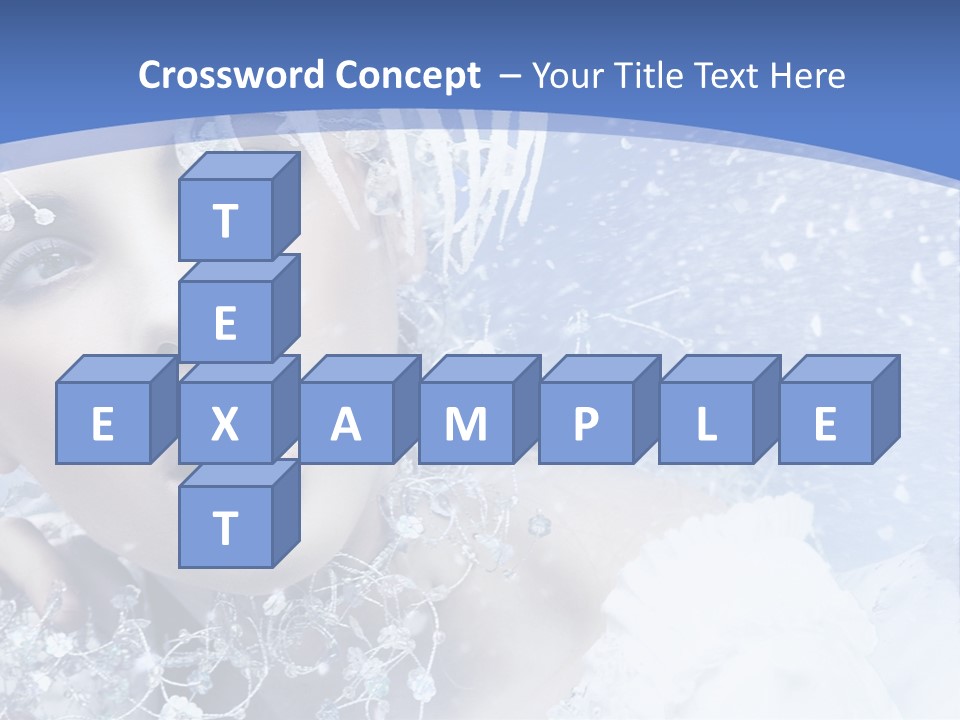 Lady Winter Feather PowerPoint Template