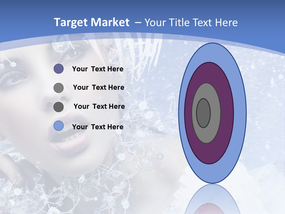 Lady Winter Feather PowerPoint Template