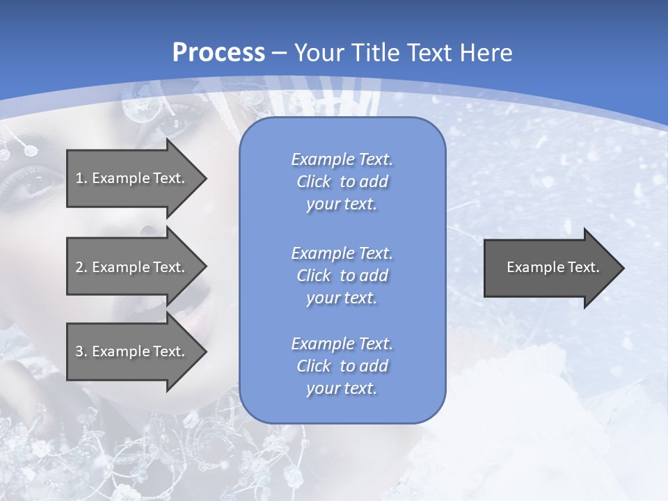 Lady Winter Feather PowerPoint Template
