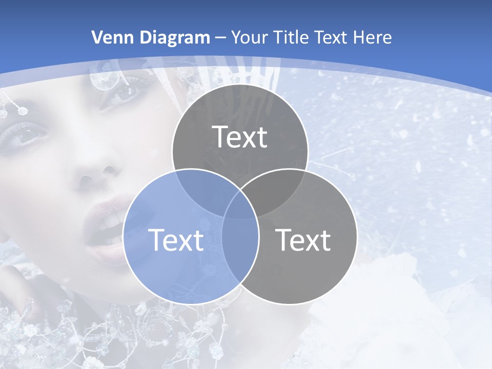 Lady Winter Feather PowerPoint Template