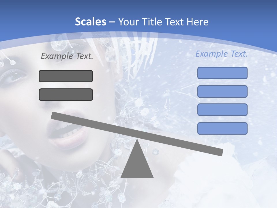 Lady Winter Feather PowerPoint Template