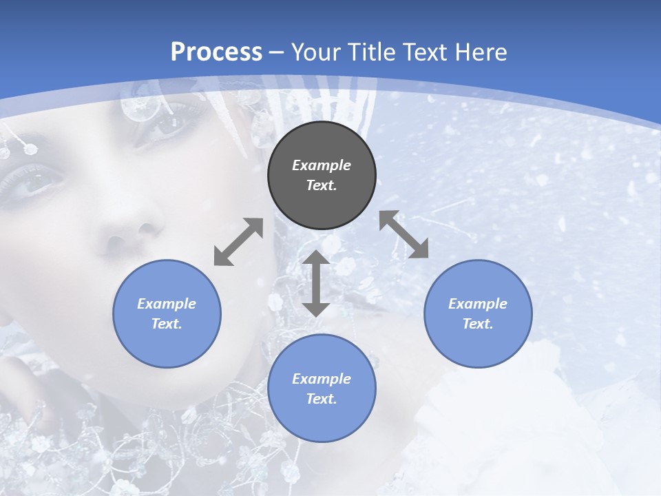 Lady Winter Feather PowerPoint Template