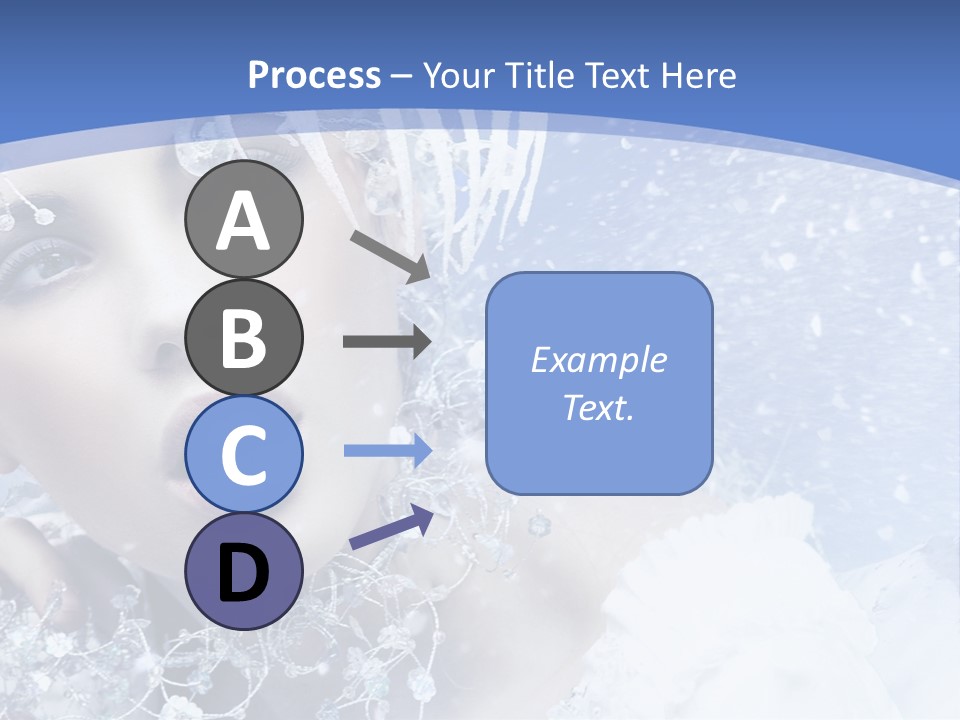 Lady Winter Feather PowerPoint Template