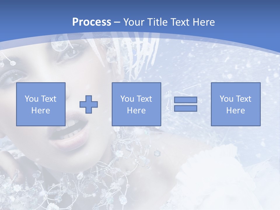 Lady Winter Feather PowerPoint Template