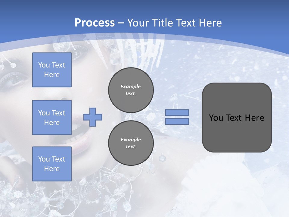 Lady Winter Feather PowerPoint Template