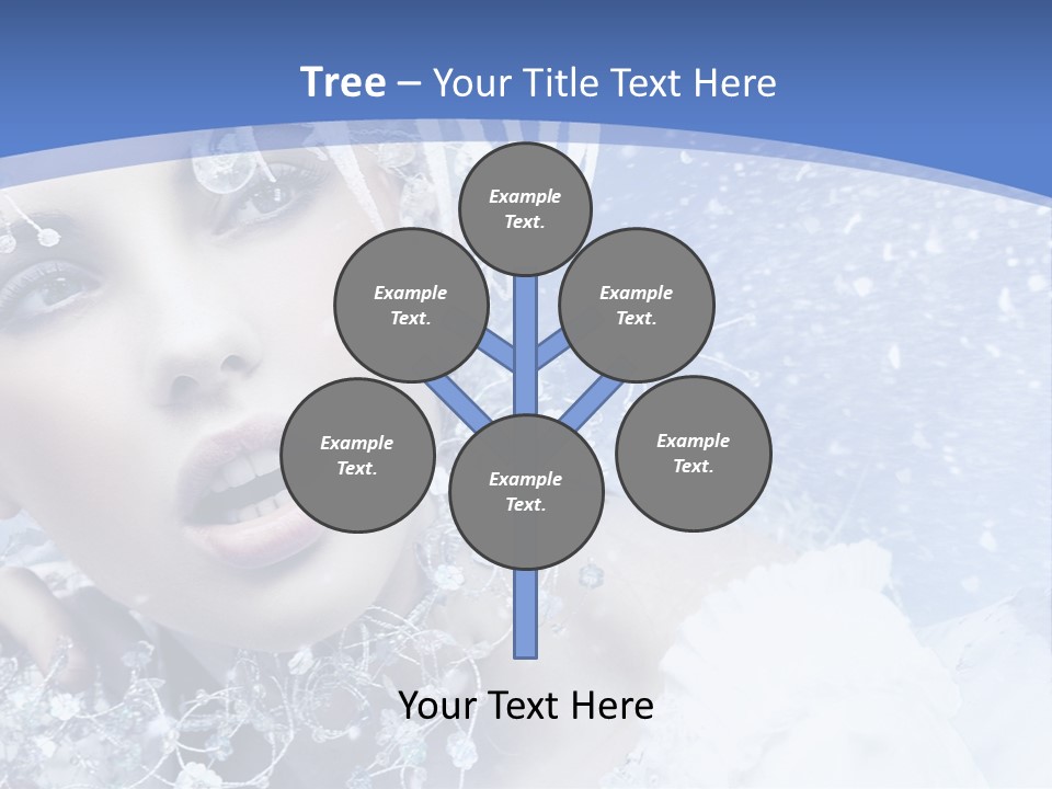 Lady Winter Feather PowerPoint Template