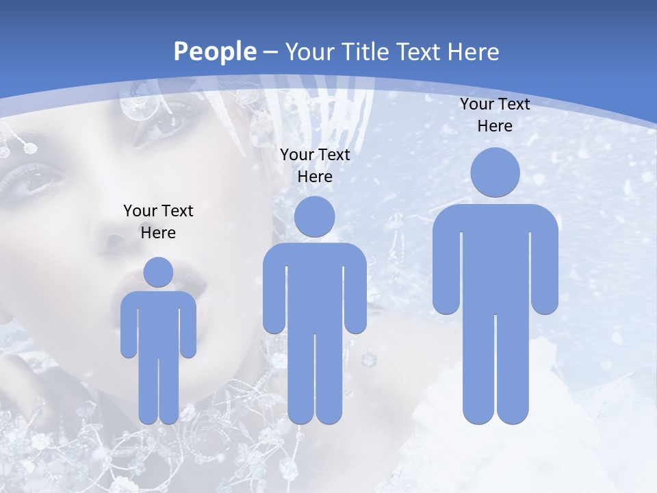 Lady Winter Feather PowerPoint Template