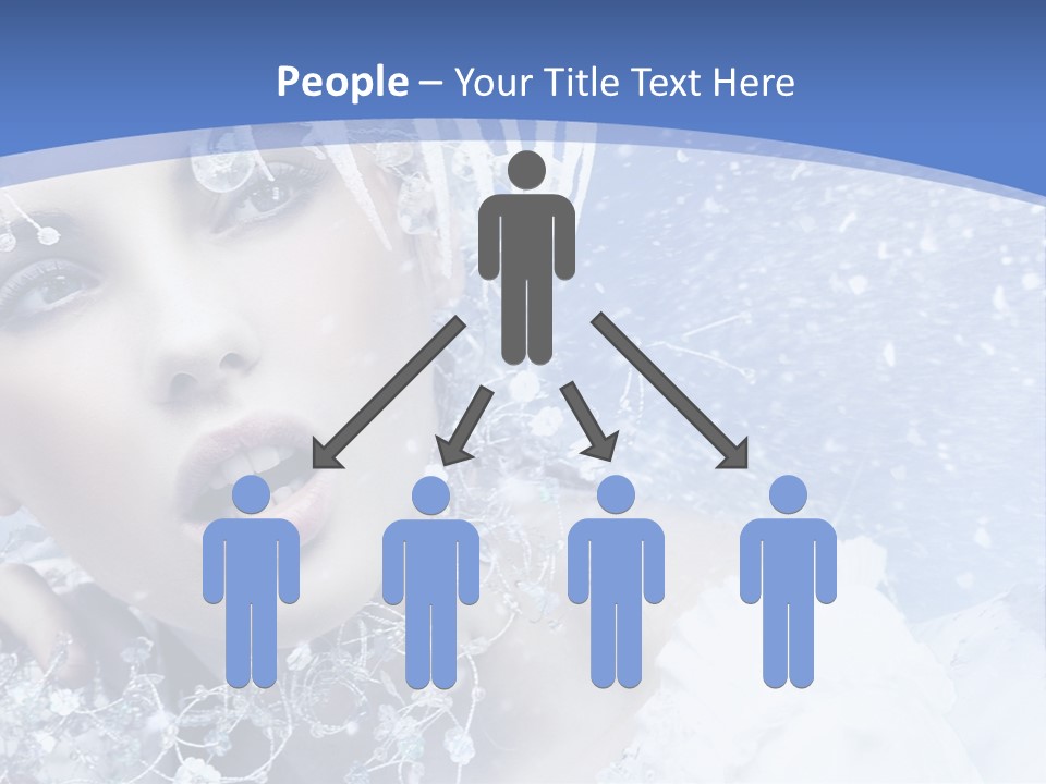 Lady Winter Feather PowerPoint Template