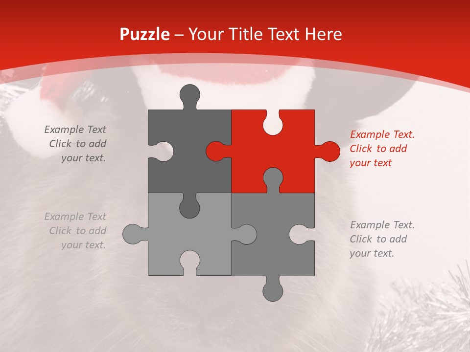 Bunny Pet Christmas PowerPoint Template