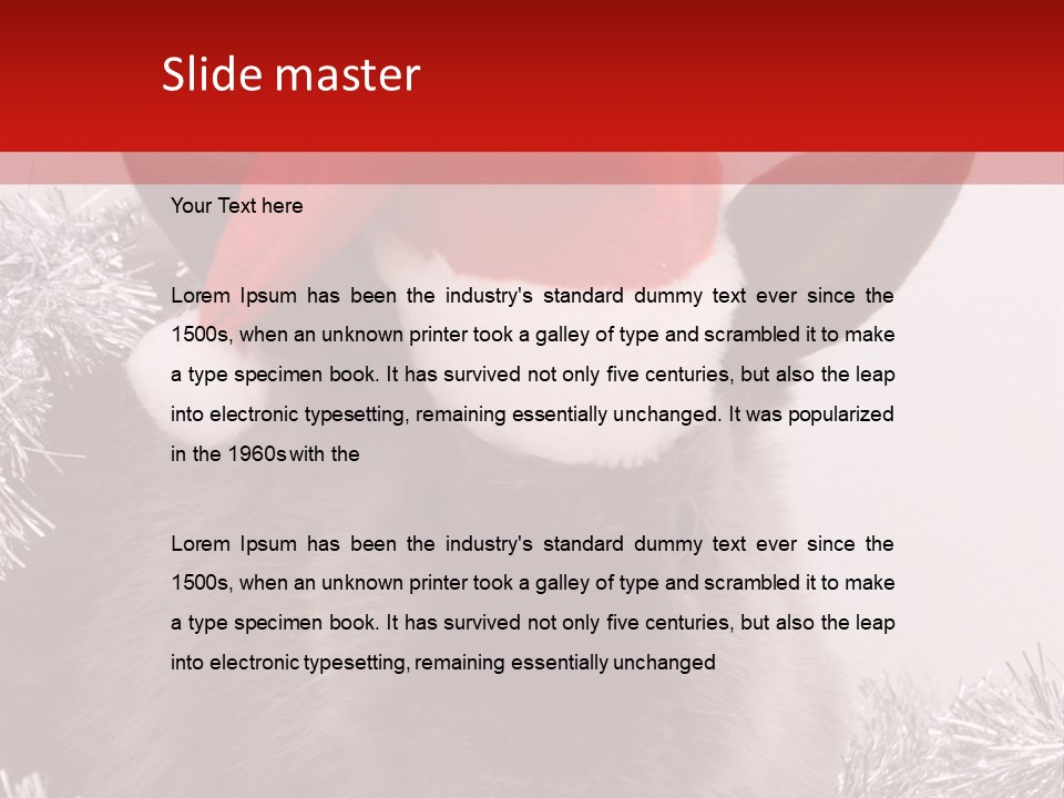 Animal Santa White PowerPoint Template