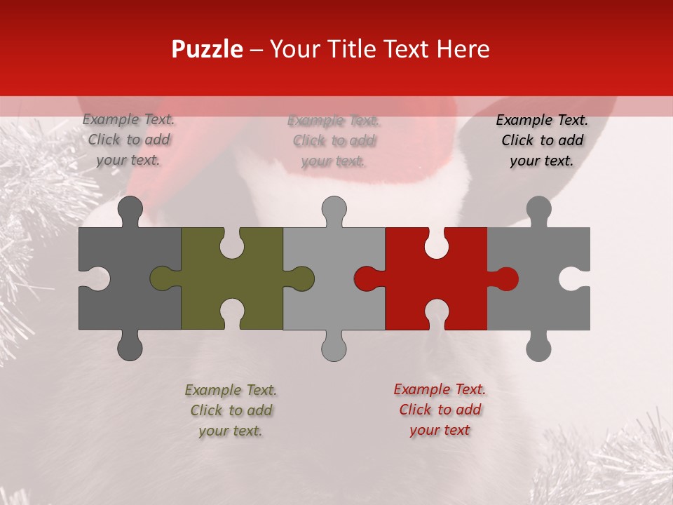 Animal Santa White PowerPoint Template