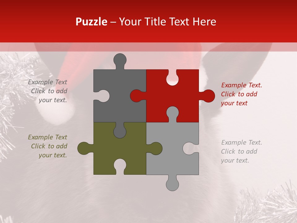 Animal Santa White PowerPoint Template