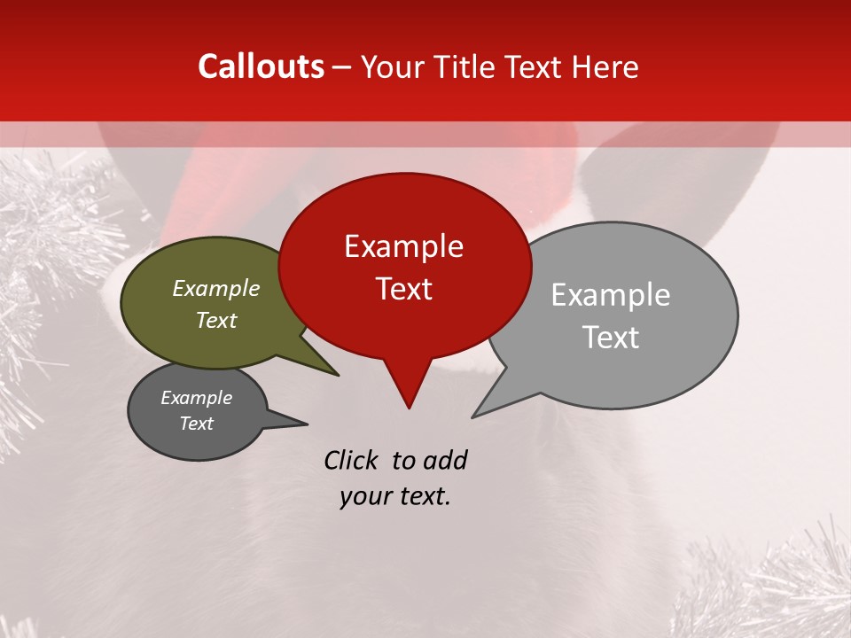 Animal Santa White PowerPoint Template