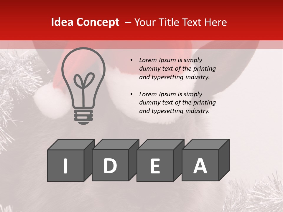 Animal Santa White PowerPoint Template