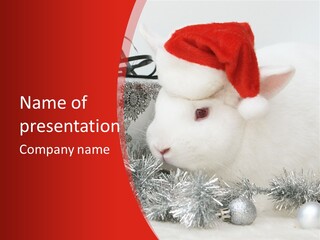 White Christmas Box PowerPoint Template