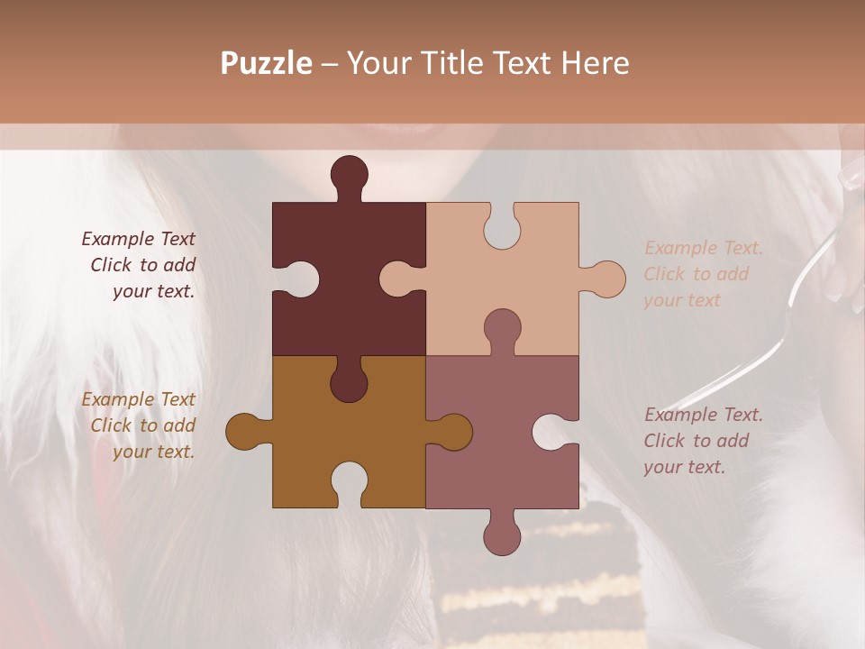 Plate Beautiful Maiden PowerPoint Template