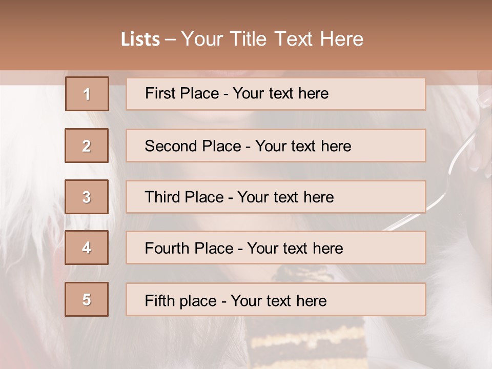 Plate Beautiful Maiden PowerPoint Template