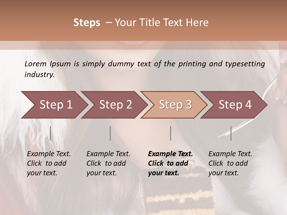 Plate Beautiful Maiden PowerPoint Template