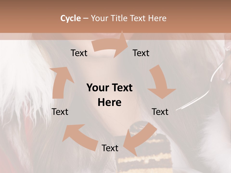 Plate Beautiful Maiden PowerPoint Template