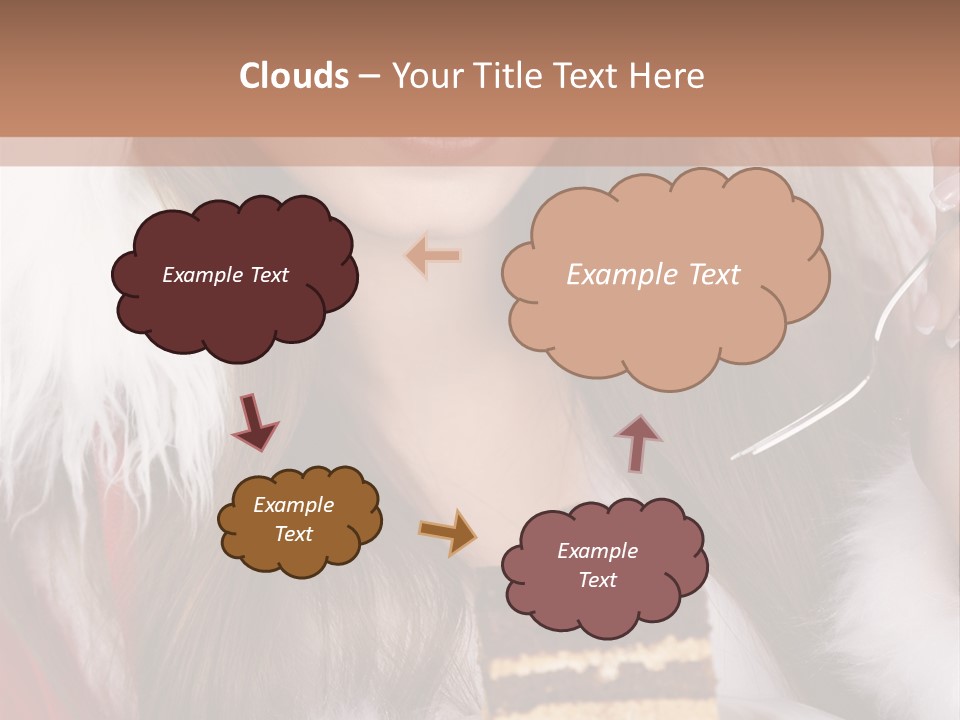 Plate Beautiful Maiden PowerPoint Template
