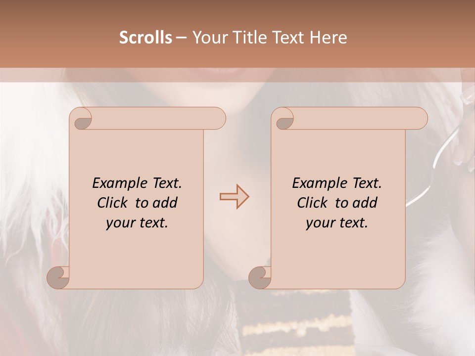 Plate Beautiful Maiden PowerPoint Template