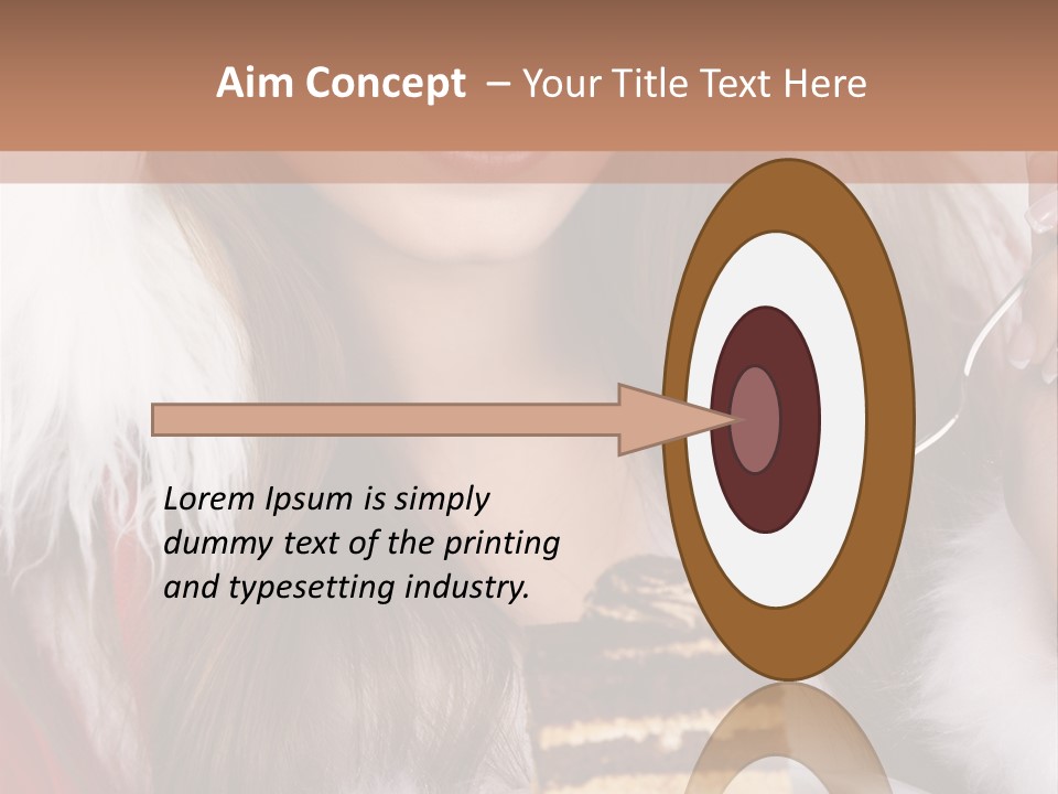 Plate Beautiful Maiden PowerPoint Template
