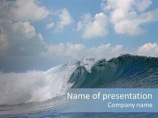 Large Wave Crest PowerPoint Template