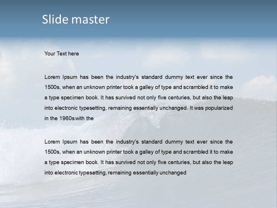 Large Wave Crest PowerPoint Template