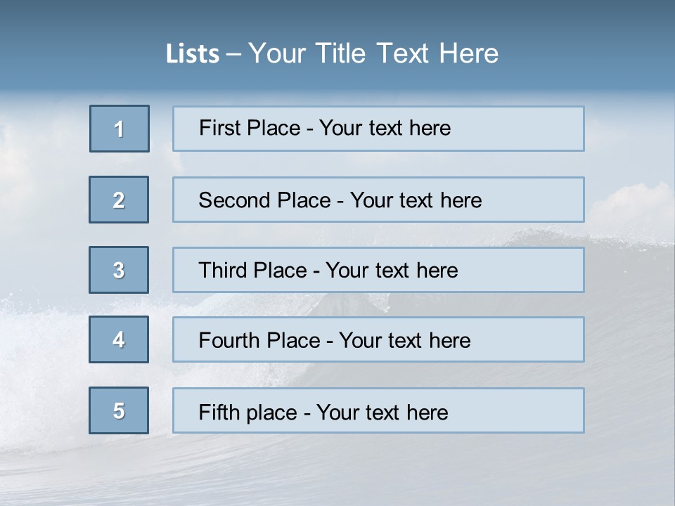 Large Wave Crest PowerPoint Template