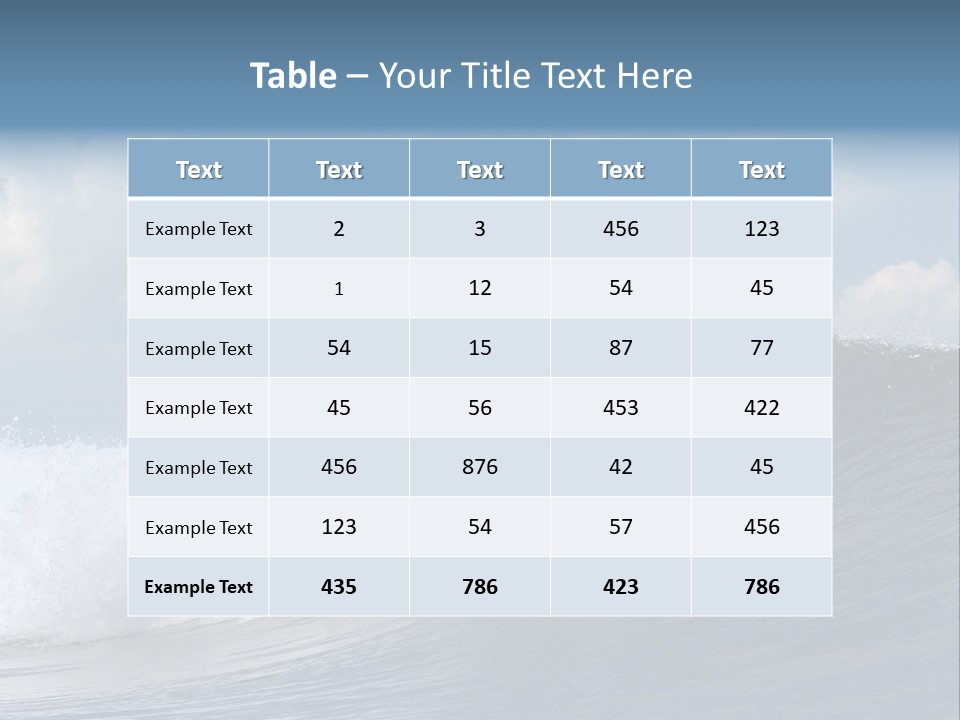 Large Wave Crest PowerPoint Template