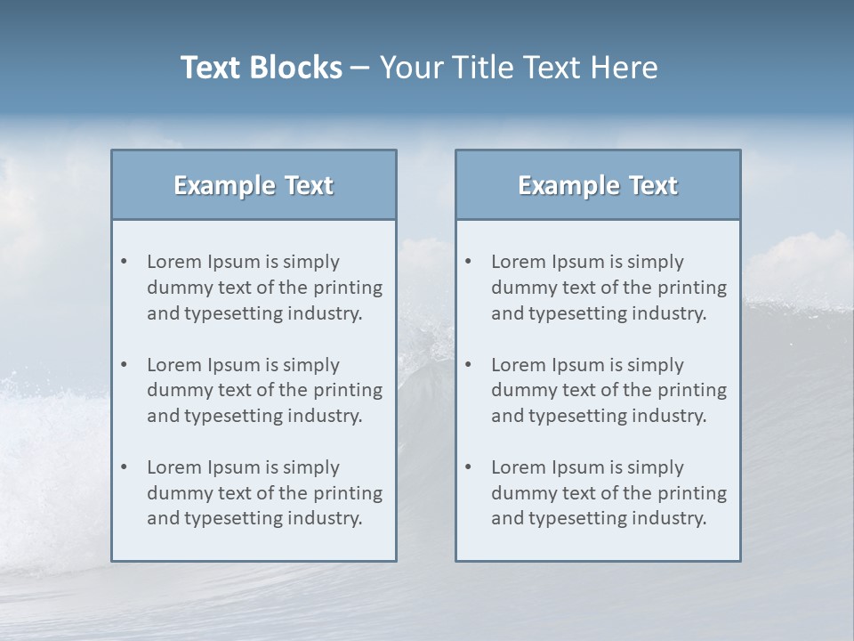 Large Wave Crest PowerPoint Template