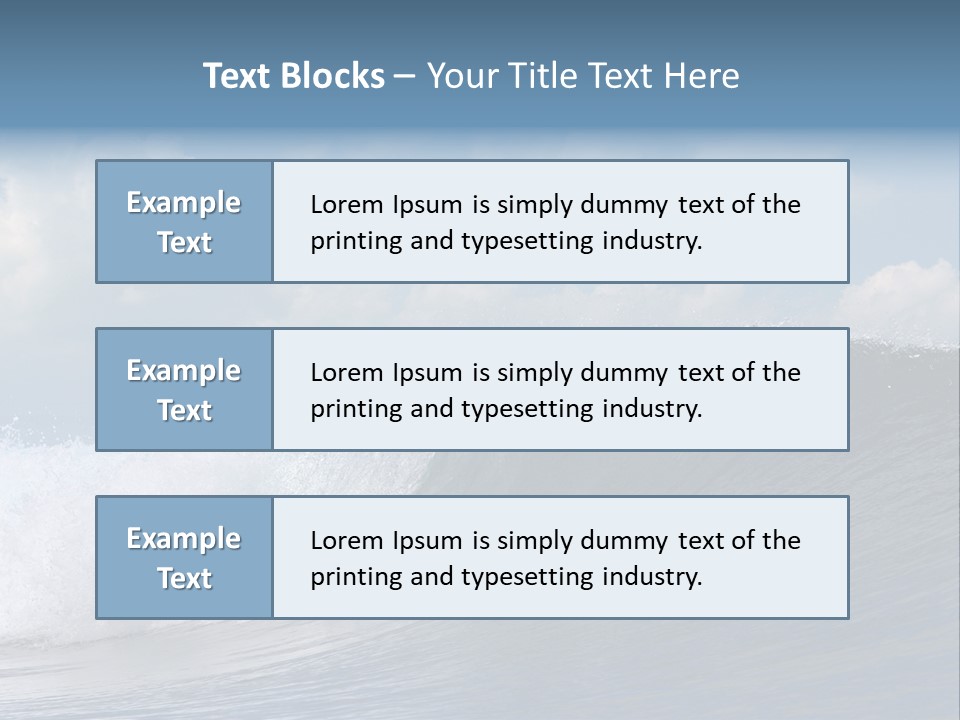 Large Wave Crest PowerPoint Template